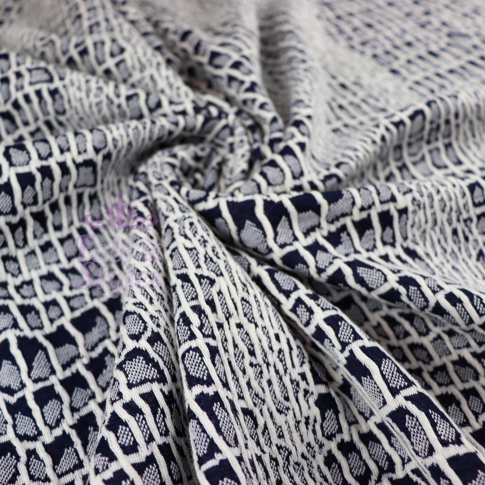 FS1034 Snake Jacquard | Fabric | Fabric, fashion fabric, Jacquard, jersey, sewing, stretch, White | Fabric Styles