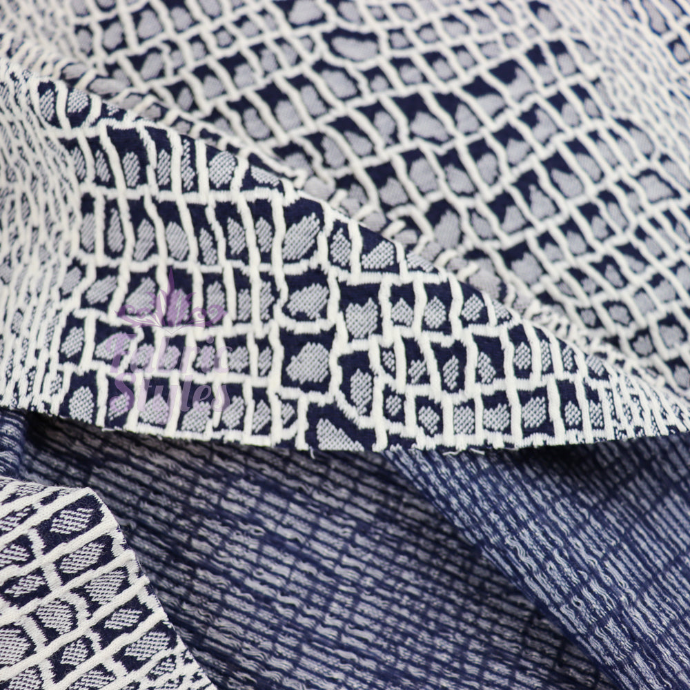 FS1034 Snake Jacquard | Fabric | Fabric, fashion fabric, Jacquard, jersey, sewing, stretch, White | Fabric Styles