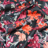 FS972 Floral Knitwear Stretch Knit Fabric Black | Fabric | blue, broom, Children, drape, elastane, Fabric, fashion fabric, Floral, Flower, jersey, Kids, Knit, Knitwear, Loungewear, making, Pink, Polyester, Potions, Potter, sale, sewing, Skirt, Stretchy | Fabric Styles