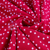 FS589 Polka Dots Liverpool Fabric | Fabric | blue, dots, drape, Elastane, Fabric, fashion fabric, Liverpool, New, Polka dots, polyester, Powder blue, red, sewing, spot, spots, stretch, Stretchy, textured, Waffle, White | Fabric Styles