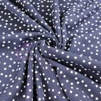 FS589 Polka Dots Liverpool Fabric | Fabric | blue, dots, drape, Elastane, Fabric, fashion fabric, Liverpool, New, Polka dots, polyester, Powder blue, red, sewing, spot, spots, stretch, Stretchy, textured, Waffle, White | Fabric Styles