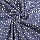 FS589 Polka Dots Liverpool Fabric | Fabric | blue, dots, drape, Elastane, Fabric, fashion fabric, Liverpool, New, Polka dots, polyester, Powder blue, red, sewing, spot, spots, stretch, Stretchy, textured, Waffle, White | Fabric Styles