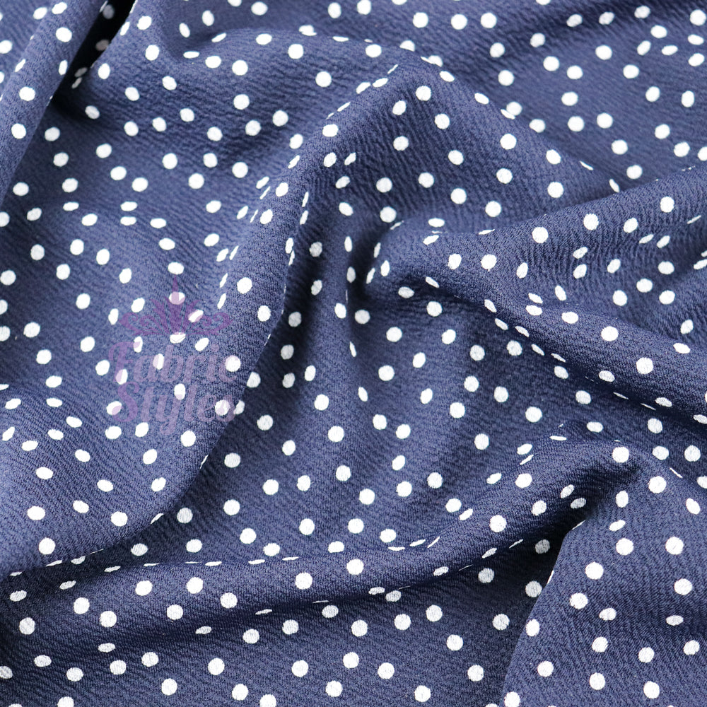 Polka Dots Liverpool Fabric Stretch Lightweight Material