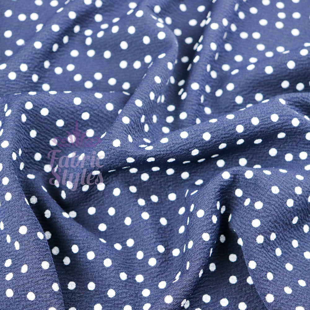 Polka Dots Liverpool Fabric Stretch Lightweight Material