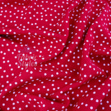 FS589 Polka Dots Liverpool Fabric | Fabric | blue, dots, drape, Elastane, Fabric, fashion fabric, Liverpool, New, Polka dots, polyester, Powder blue, red, sewing, spot, spots, stretch, Stretchy, textured, Waffle, White | Fabric Styles