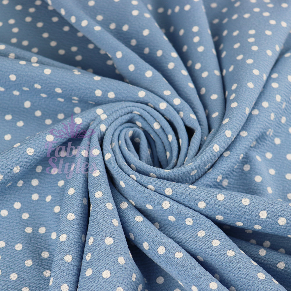 Polka Dots Liverpool Fabric Stretch Lightweight Material