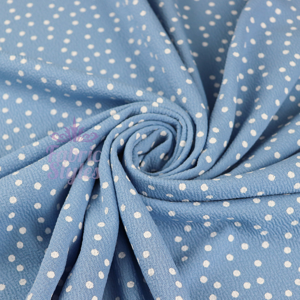 Polka Dots Liverpool Fabric Stretch Lightweight Material