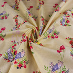 FS689_2 Peter Rabbit Floral Letter | Fabric | blue, Brand, Branded, Children, Cotton, drape, Fabric, fashion fabric, Kids, Light blue, making, Peter, Peter Rabbit, Rabbit, sewing, Skirt | Fabric Styles