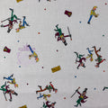 FS976_1 Charlie & The Chocolate Factory Scene | Fabric | blue, Brand, Branded, Charlie, Charlie and the chocolate factory, Children, Chocolate, Cotton, Cotton SALE, drape, Fabric, Factory, fashion fabric, Golden Ticket, Kids, Light blue, making, Roald Dahl, Royal, Royal Blue, sewing, Skirt, sweet, sweets, ticket, willy wonka | Fabric Styles