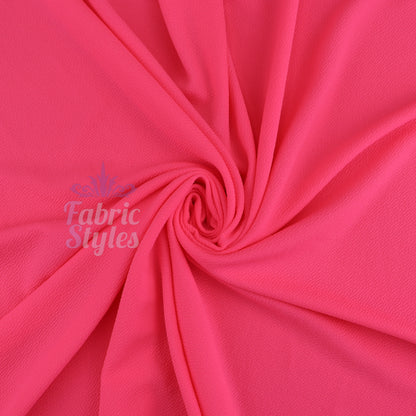 FS504_2 Plain Liverpool Fabric | Fabric | Bright PINK, drape, Fabric, fashion fabric, Liverpool, Mustard, Pink, Plain, sale, sewing, Stretchy, textured, Waffle | Fabric Styles