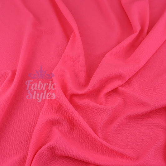 FS504_2 Plain Liverpool Fabric | Fabric | Bright PINK, drape, Fabric, fashion fabric, Liverpool, Mustard, Pink, Plain, sale, sewing, Stretchy, textured, Waffle | Fabric Styles