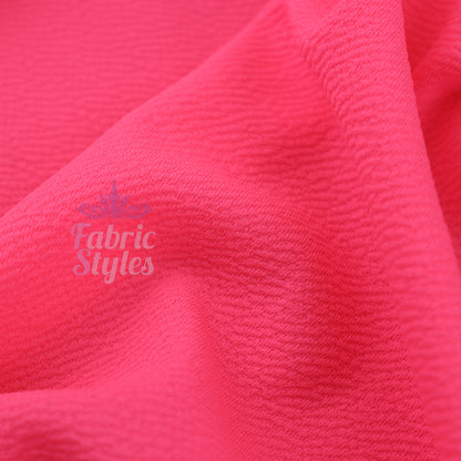 FS504_2 Plain Liverpool Fabric | Fabric | Bright PINK, drape, Fabric, fashion fabric, Liverpool, Mustard, Pink, Plain, sale, sewing, Stretchy, textured, Waffle | Fabric Styles