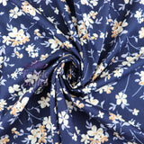 FS979 Navy Floral Polycotton | Fabric | Butterfly, Castle, Children, Colourful, drape, Fabric, fashion fabric, floral, flower, Kids, making, Navy, Poly, Poly Cotton, Princess, Rose, sewing, Skirt, White | Fabric Styles