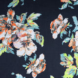 FS1052 Black Waffle Floral | Fabric | drape, Fabric, fashion fabric, Floral, Floral Leopard, Flower, Liverpool, sewing, Stretchy, textured, Waffle | Fabric Styles