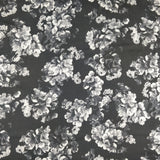 FS038 Black/Grey Floral Print Woven Chiffon Fabric | Fabric | Black, Chiffon, Discounted, drape, Fabric, fashion fabric, Floral, Flower, Grey, Limited, making, Monochrome, Sale, scarf, scarves, sewing, Watercolour, Woven | Fabric Styles