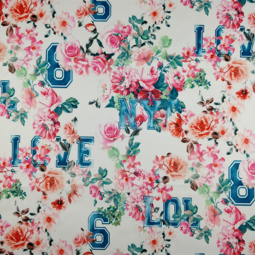FS144_1 Floral New York Print | Fabric Styles
