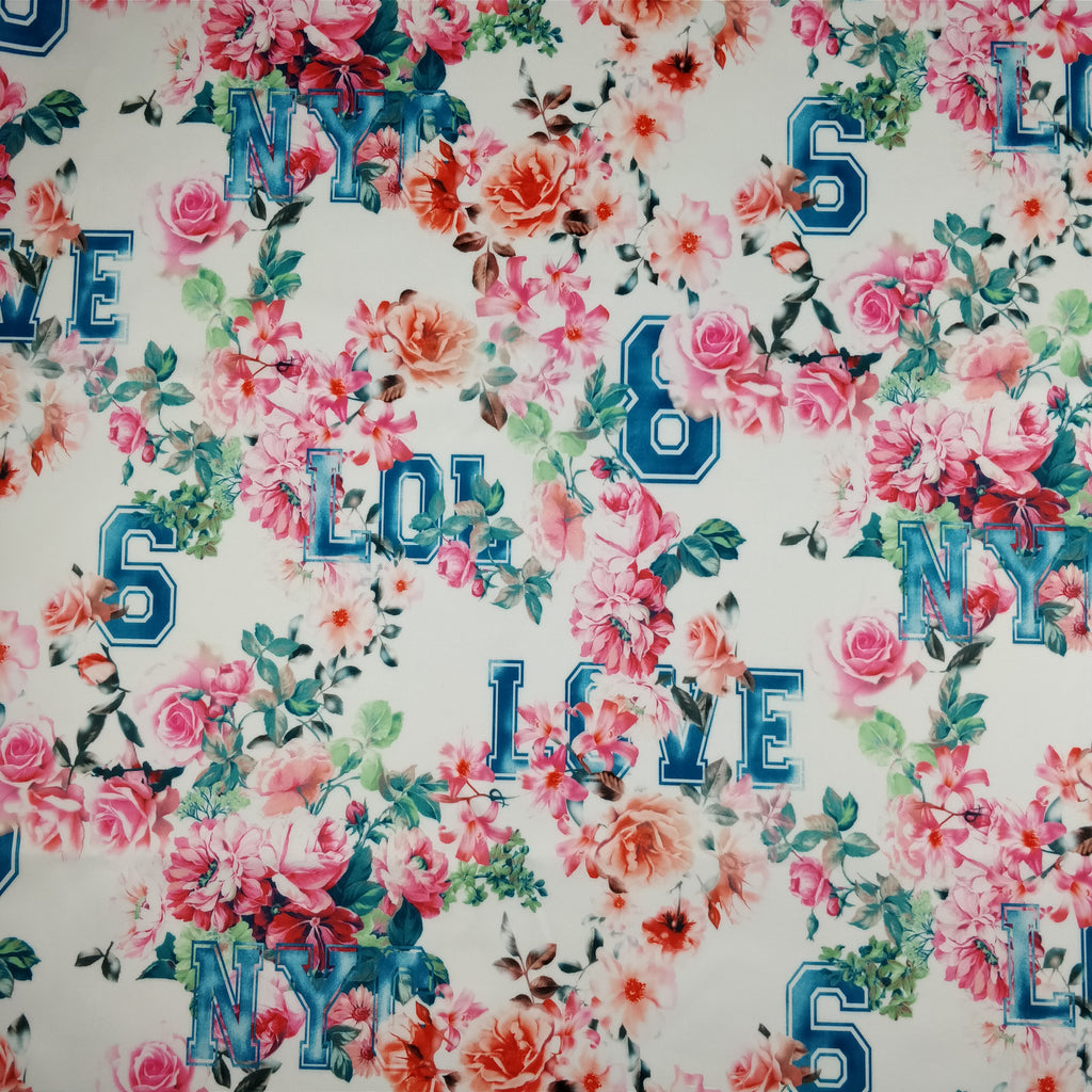 FS144_1 Floral New York Print | Fabric Styles