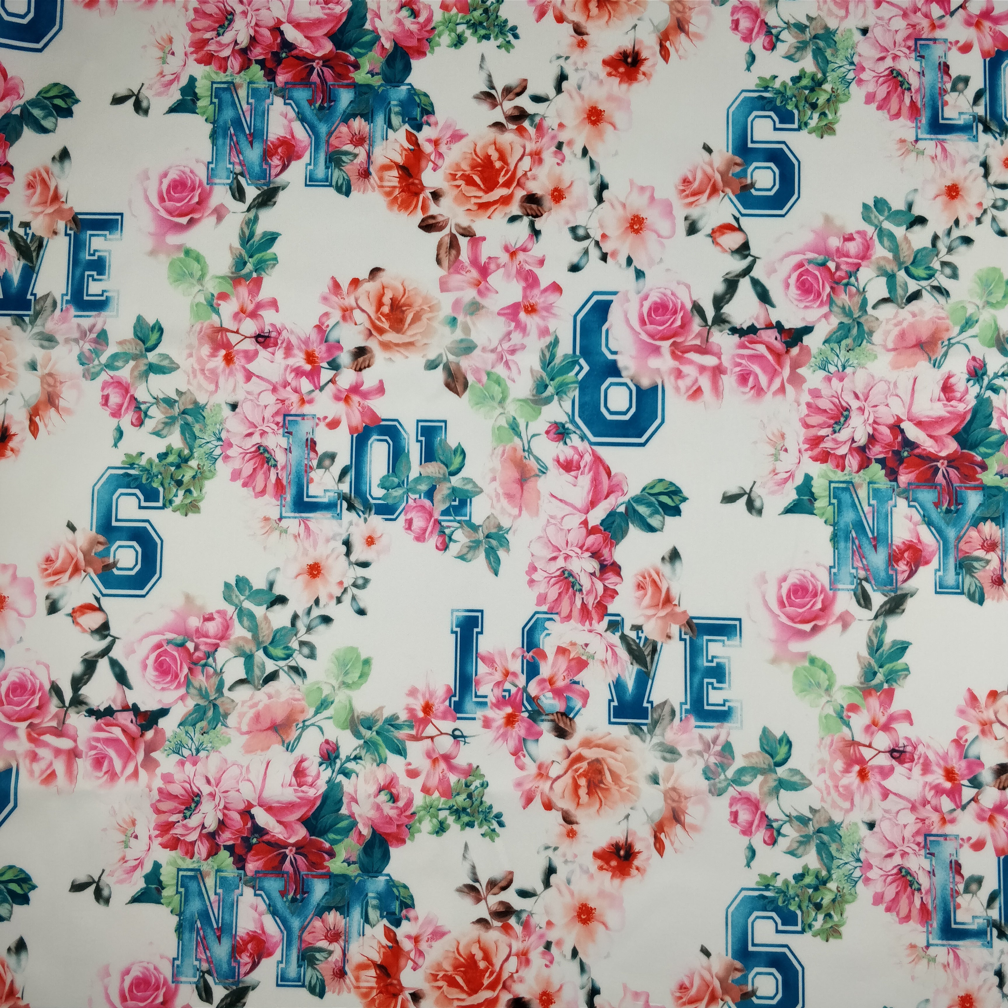 FS144_1 Floral New York Print | Fabric Styles