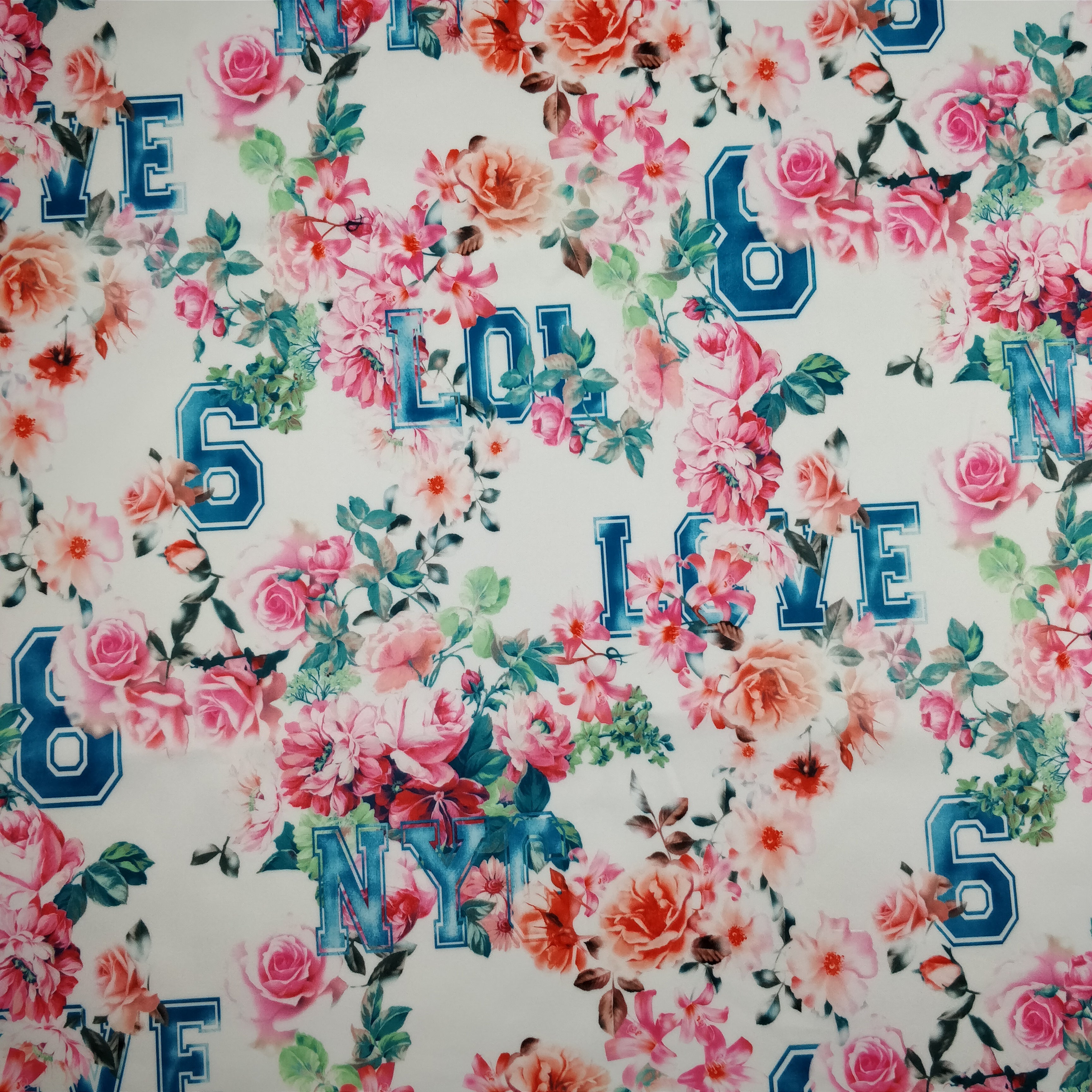 FS144_1 Floral New York Print | Fabric Styles