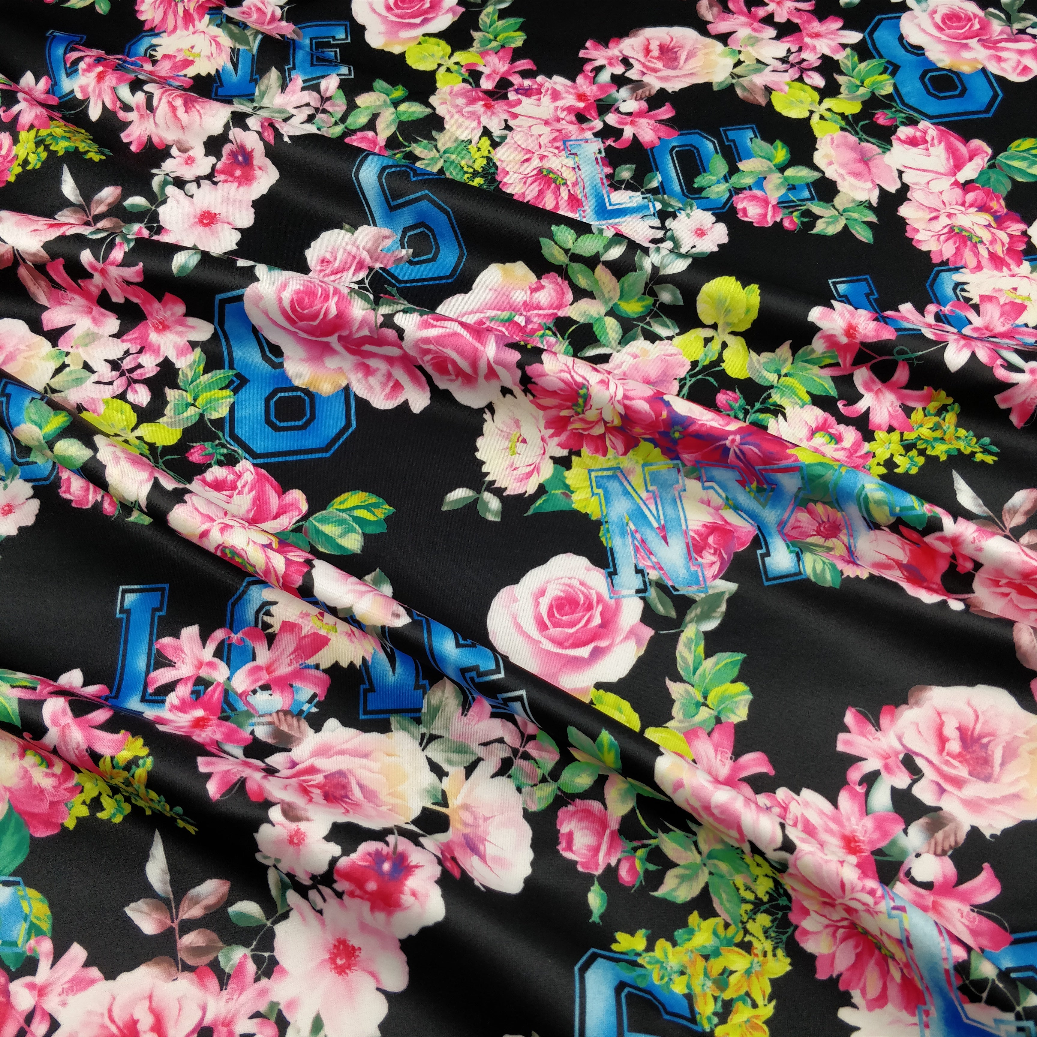 FS144_2 Floral New York Print | Fabric Styles