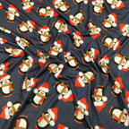 FS155 Penguin Santa Navy Base | Fabric Styles