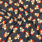 FS155 Penguin Santa Navy Base | Fabric Styles