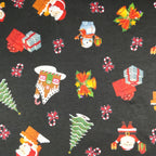 LAST 3m FS077 Christmas Print, Snowman, Tree | Fabric Styles