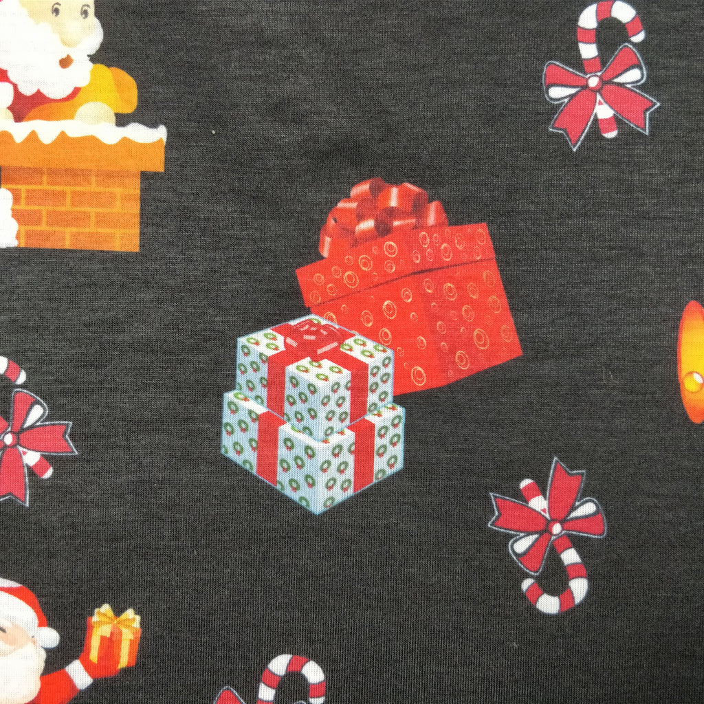 LAST 3m FS077 Christmas Print, Snowman, Tree | Fabric Styles