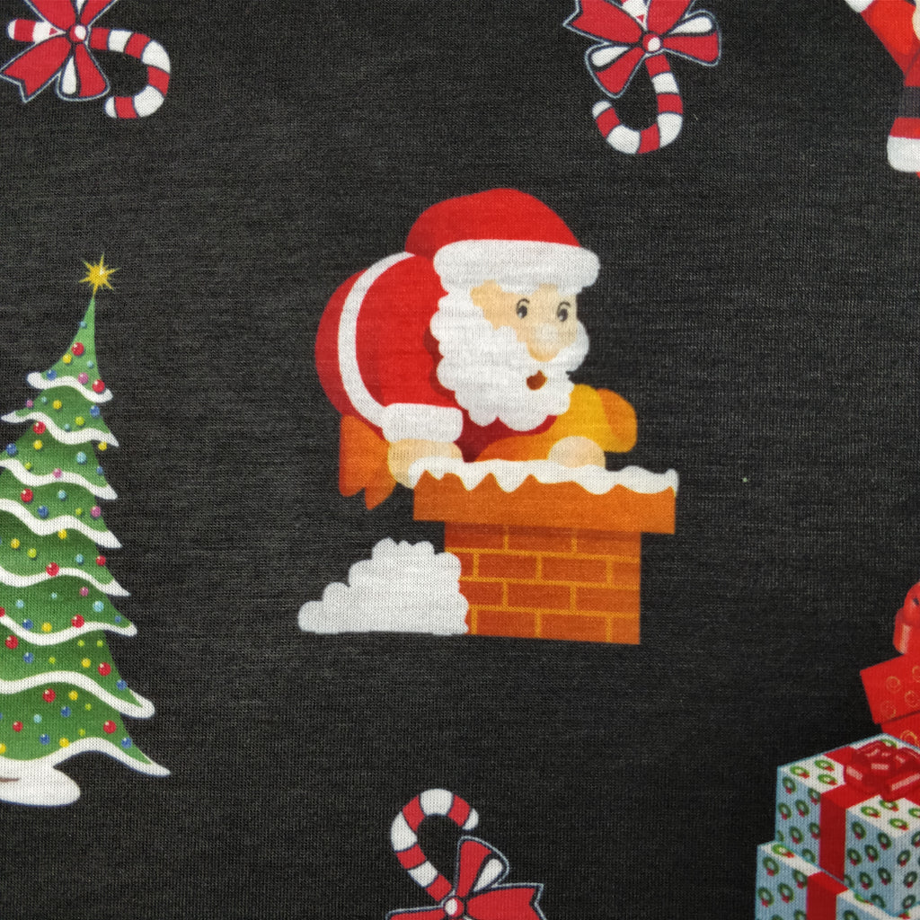 LAST 3m FS077 Christmas Print, Snowman, Tree | Fabric Styles