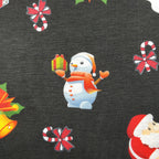 LAST 3m FS077 Christmas Print, Snowman, Tree | Fabric Styles