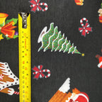 LAST 3m FS077 Christmas Print, Snowman, Tree | Fabric Styles
