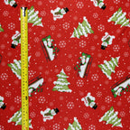 LAST 2m FS076 Christmas Print, Snowman, Tree | Fabric Styles