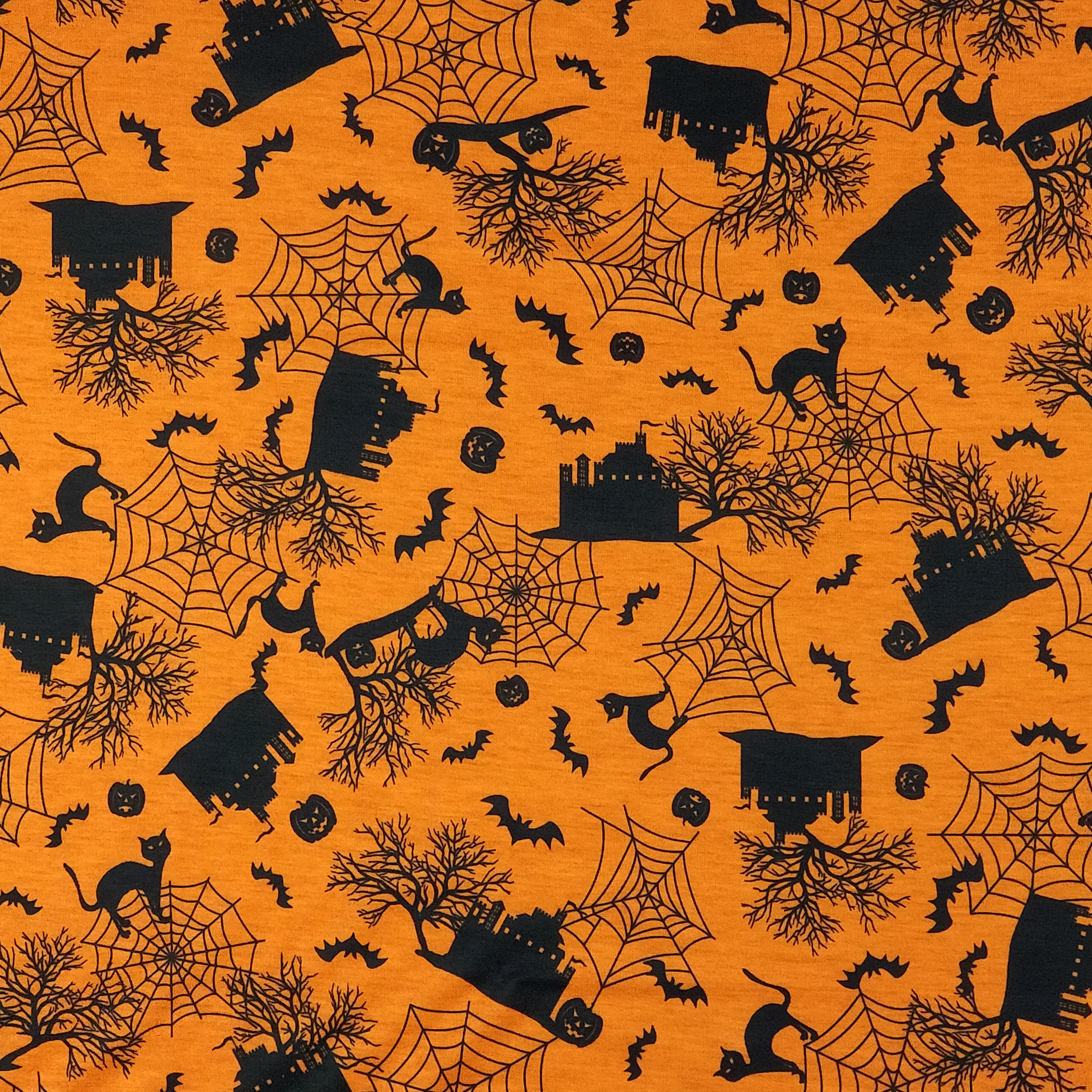 FS160 Halloween Haunted House Print | Fabric Styles