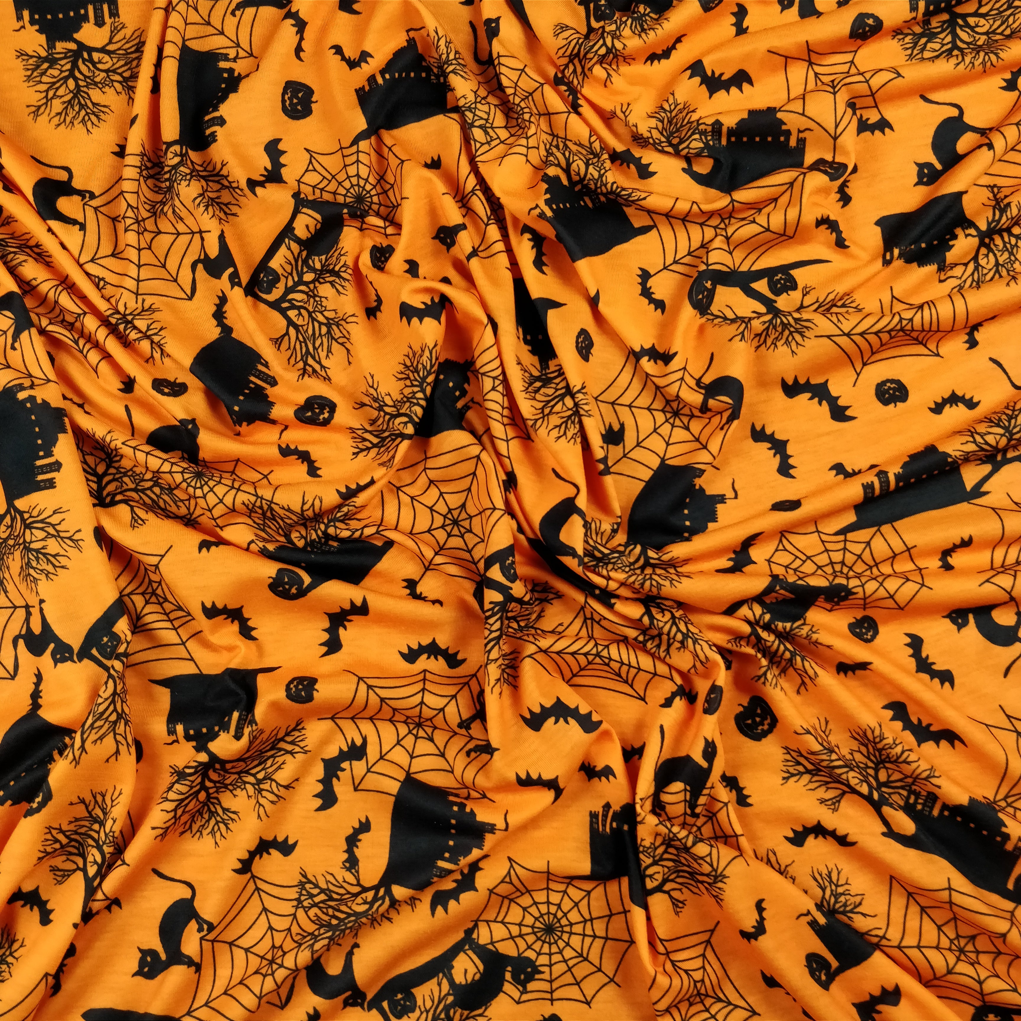 FS160 Halloween Haunted House Print | Fabric Styles