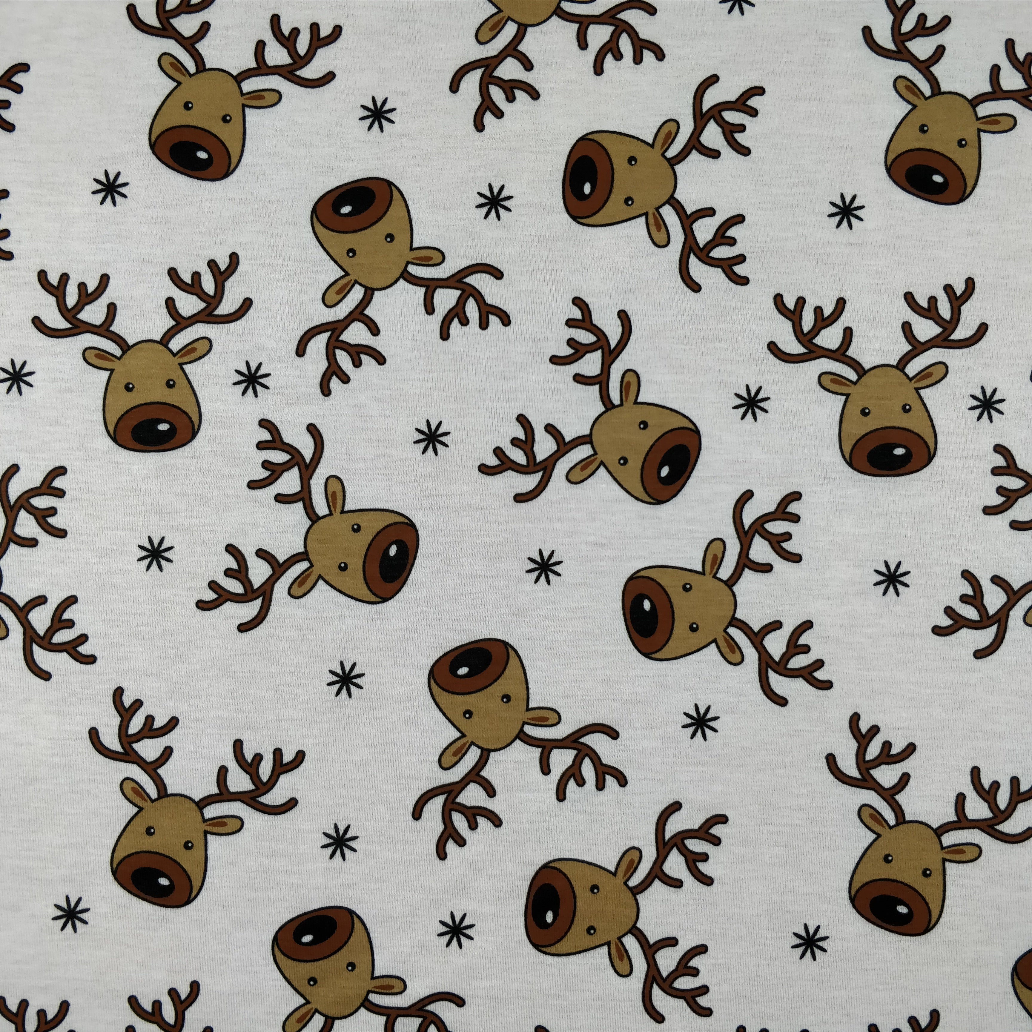 FS073_1 Scuba Christmas Print, Rudolf Reindeer | Fabric Styles