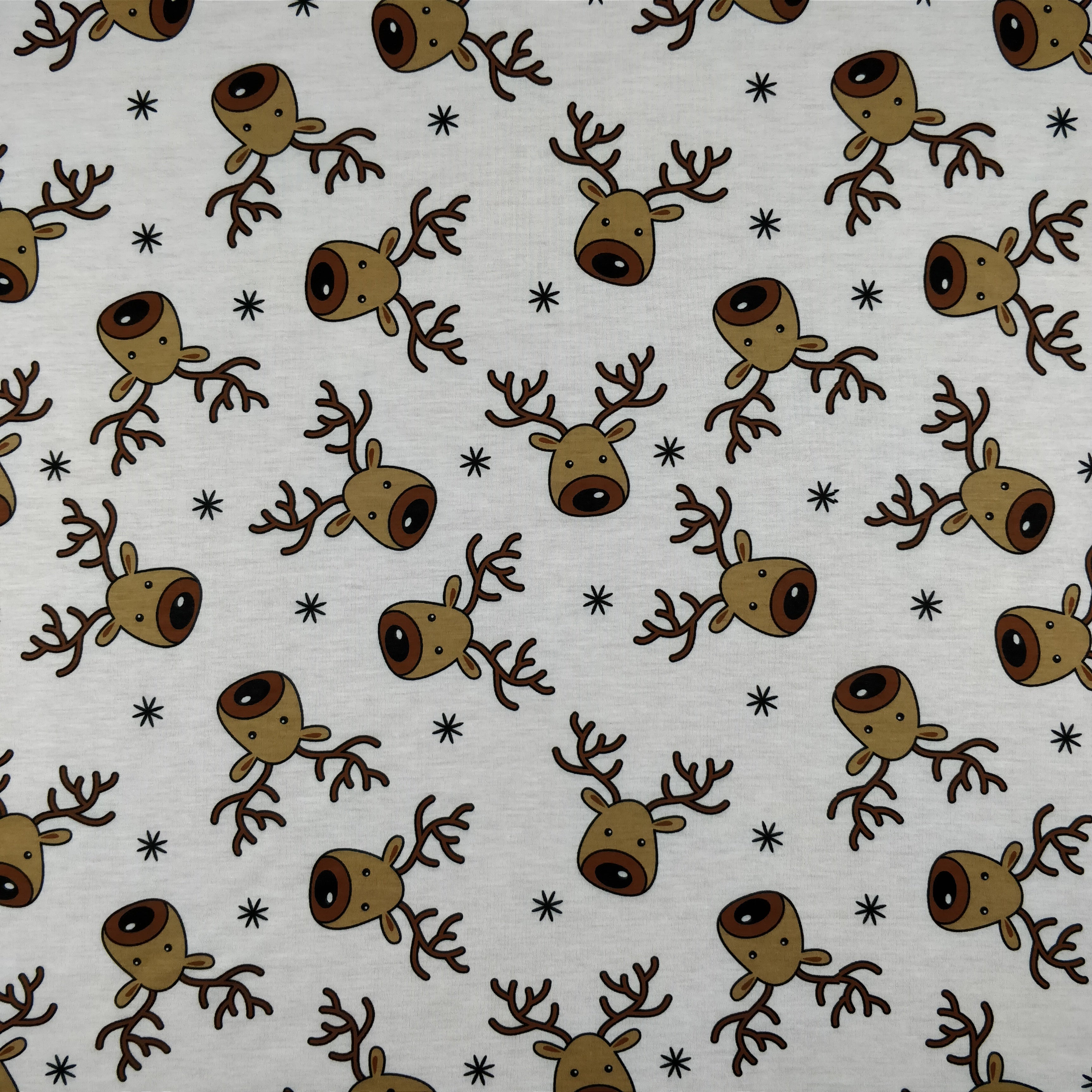 FS073_1 Scuba Christmas Print, Rudolf Reindeer | Fabric Styles