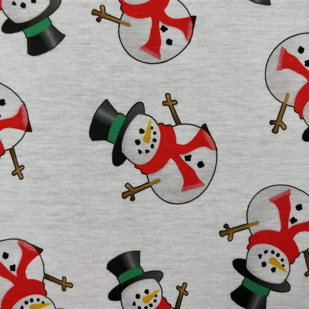 FS030_2 Snowman White Base | Fabric Styles