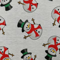 FS030_2 Snowman White Base | Fabric Styles