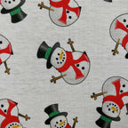 FS030_2 Snowman White Base | Fabric Styles