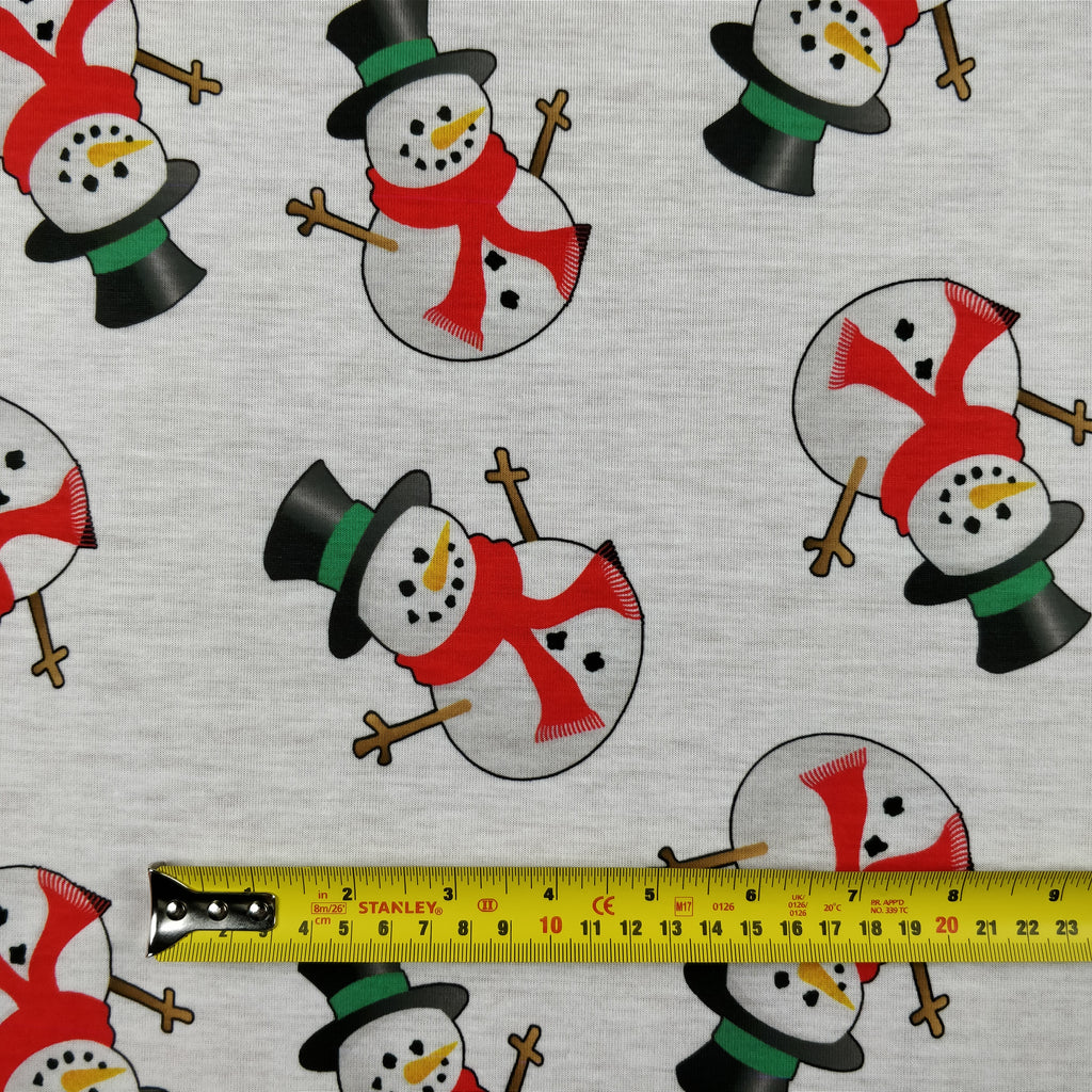 FS030_2 Snowman White Base | Fabric Styles