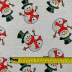 FS030_2 Snowman White Base | Fabric Styles
