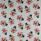 FS030_2 Snowman White Base | Fabric Styles