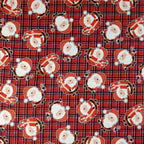 FS079_1 Christmas Print, Tartan Santa | Fabric Styles