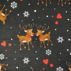 FS153 Reindeer Lovehearts Snowflakes | Fabric Styles