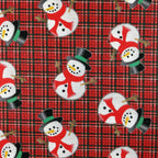 FS081 Christmas Print, Tartan Snowman | Fabric Styles
