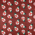 FS081 Christmas Print, Tartan Snowman | Fabric Styles