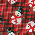 FS081 Christmas Print, Tartan Snowman | Fabric Styles
