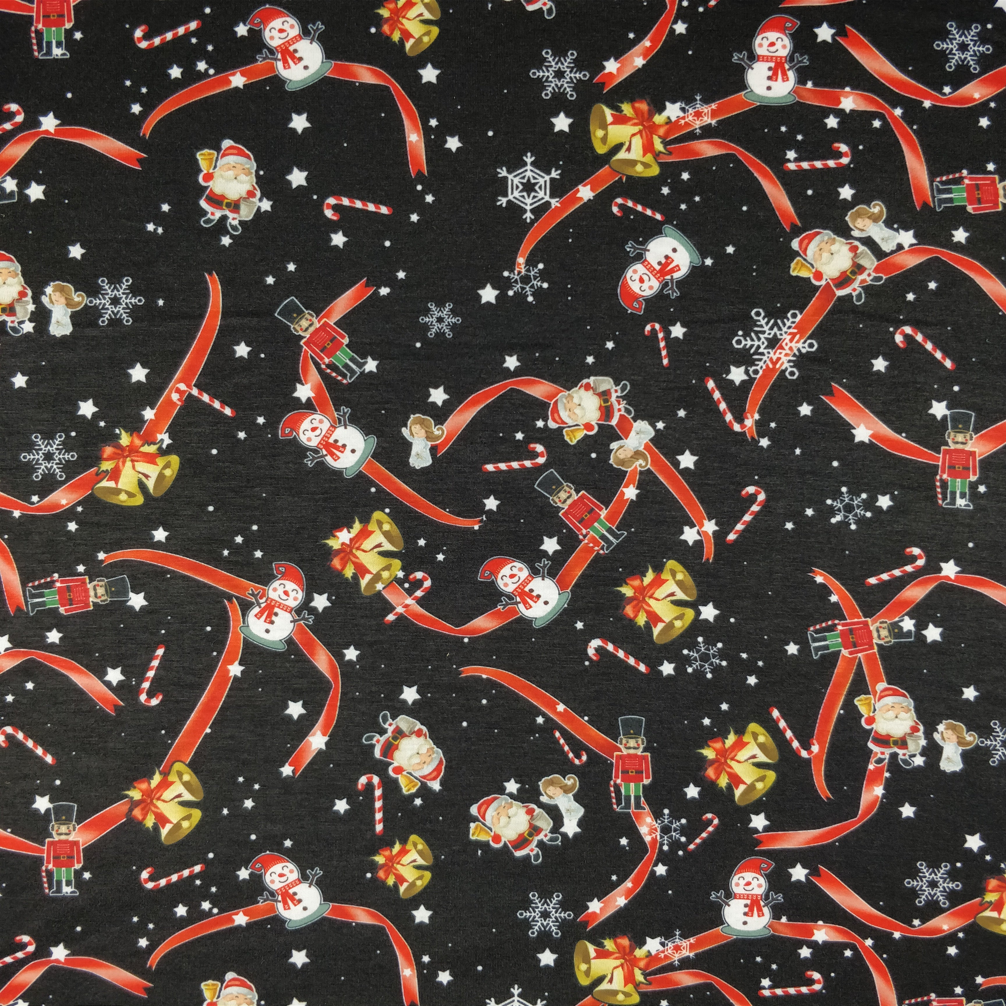 FS072 Christmas Snowman, Santa, Candy stick | Fabric Styles