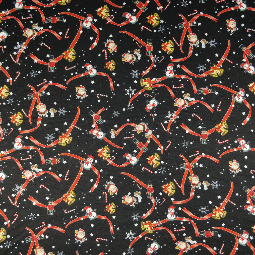 FS072 Christmas Snowman, Santa, Candy stick | Fabric Styles