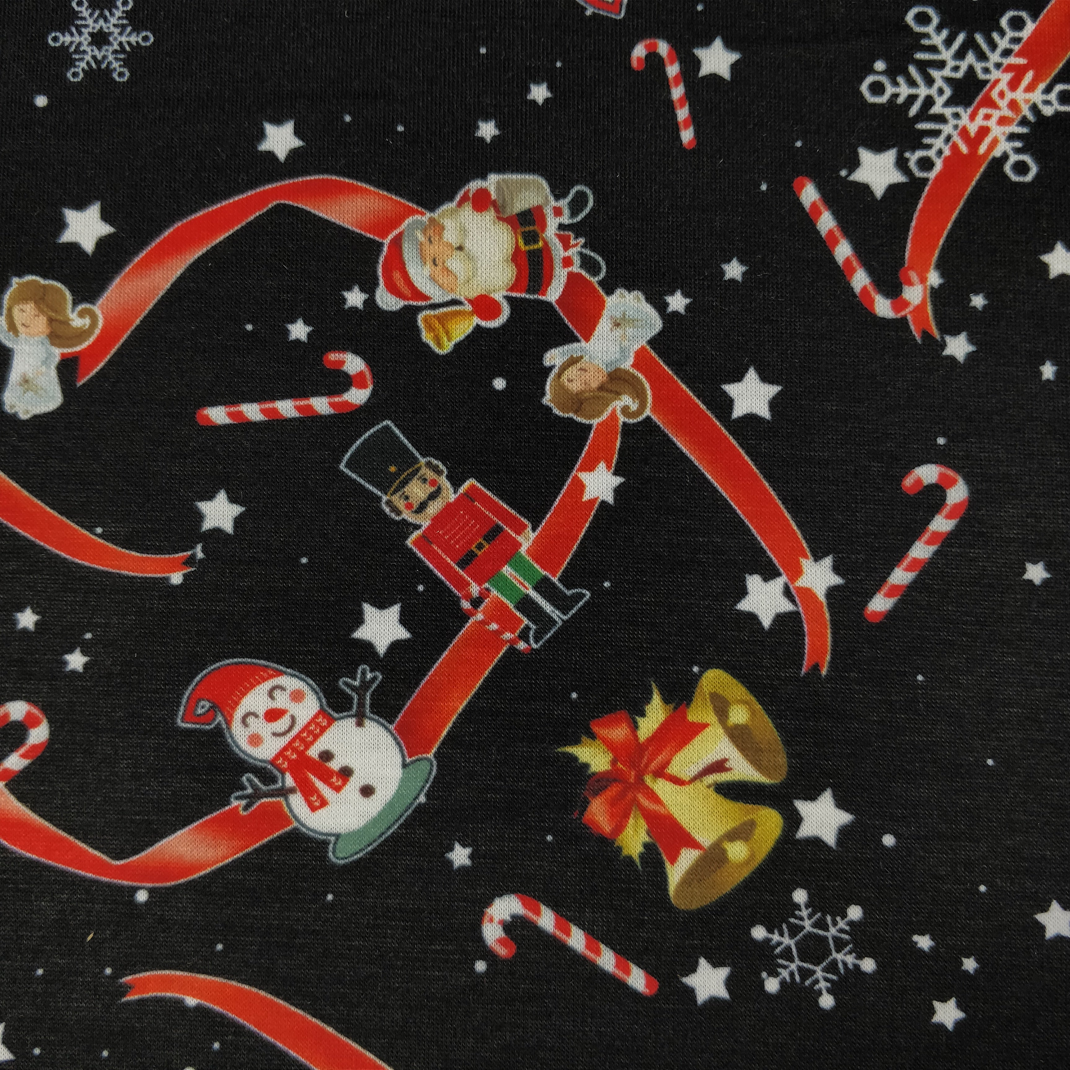 FS072 Christmas Snowman, Santa, Candy stick | Fabric Styles